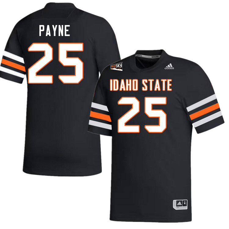 Men-Youth #25 Todd Payne Idaho State Bengals 2023 College Football Jerseys Stitched Sale-Black